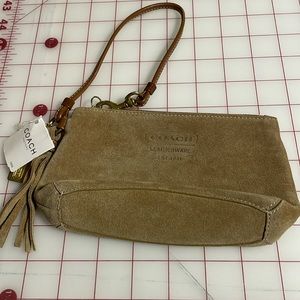 NWT Coach Suede Wristlet